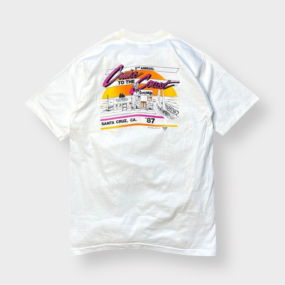 Vtg NOS 1987 Cruise Coast Shirt, K. Telfer, O'Neill Surf Santa Cruz Hot Rod L - Picture 2 of 8
